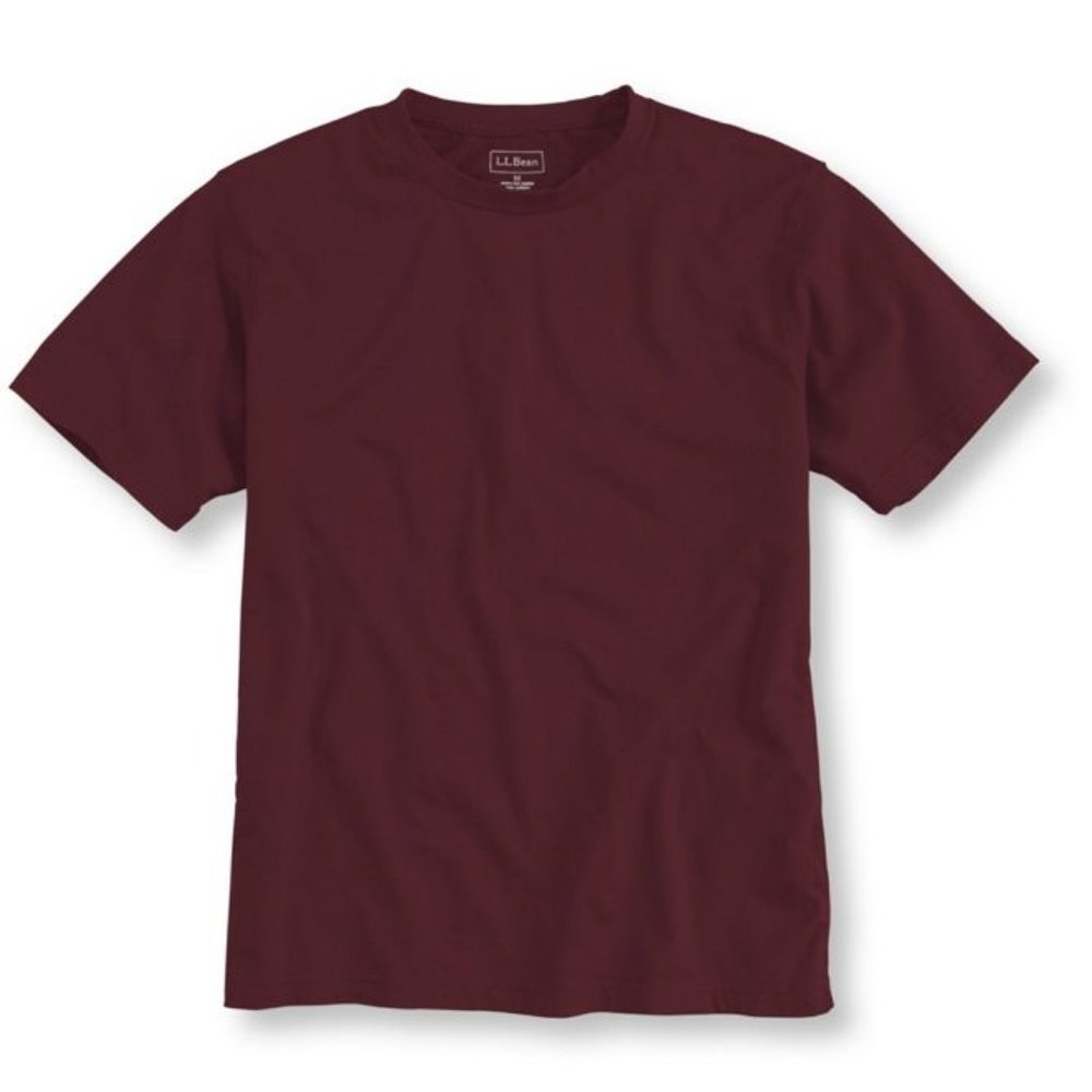 NWT L L Bean Men's Carefree Unshrinkable Tee, Med